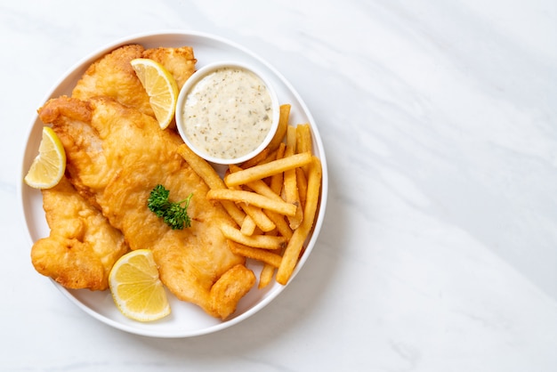 fish and chips met frietjes