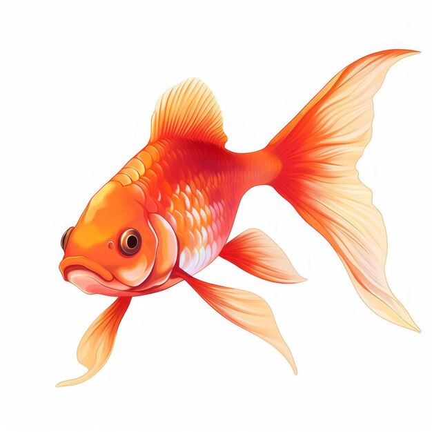 How to Draw an Easy Realistic Goldfish - Really Easy Drawing Tutorial