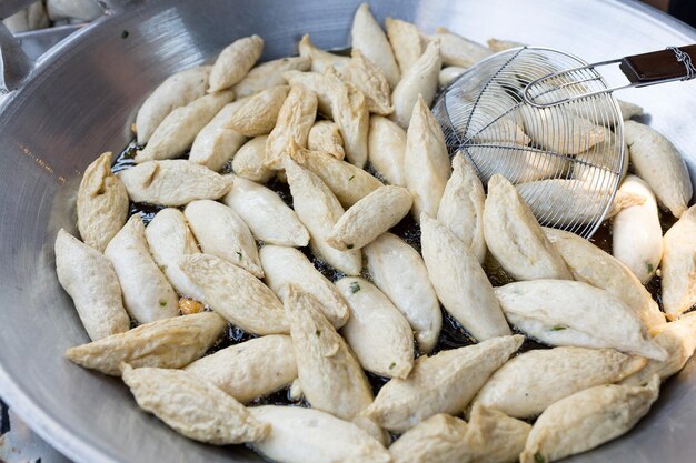 Premium Photo | Fish ball in street market