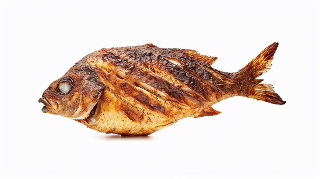 Photo fish barbecue fresh isolated image on white background