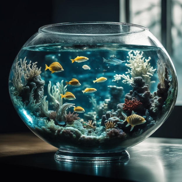 Premium Photo  Fish Bowl Small Fish Aquarium