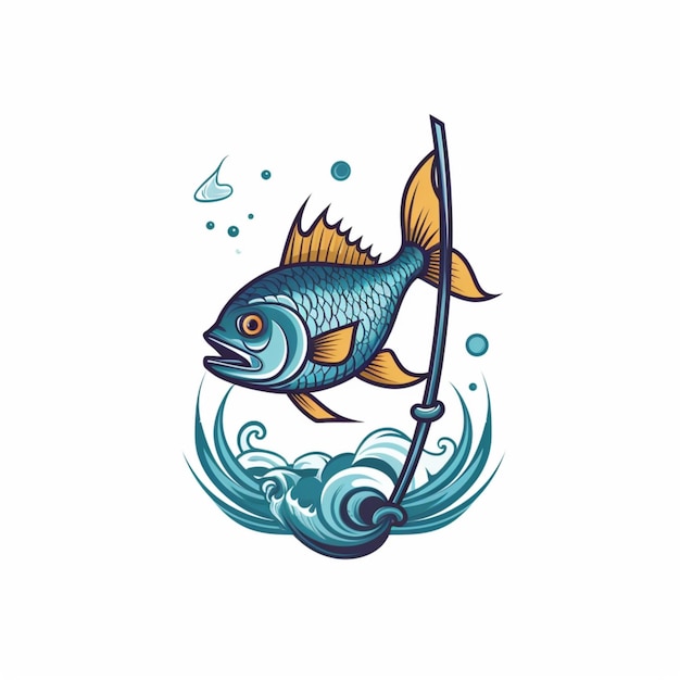 Photo fish cartoon logo 8