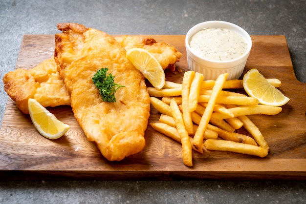 fish and chips with french fries