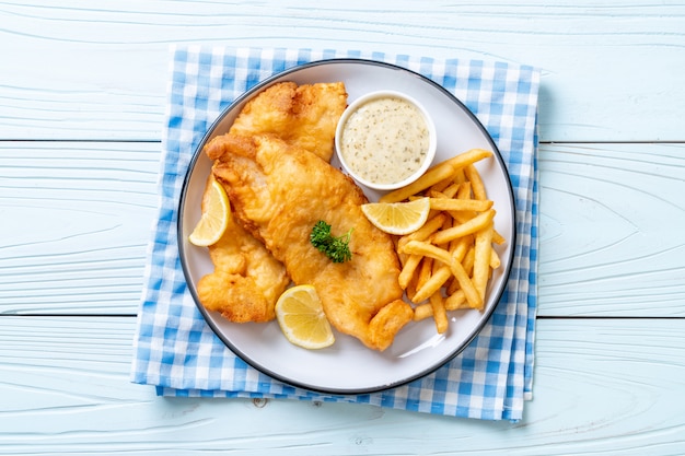 fish and chips with french fries