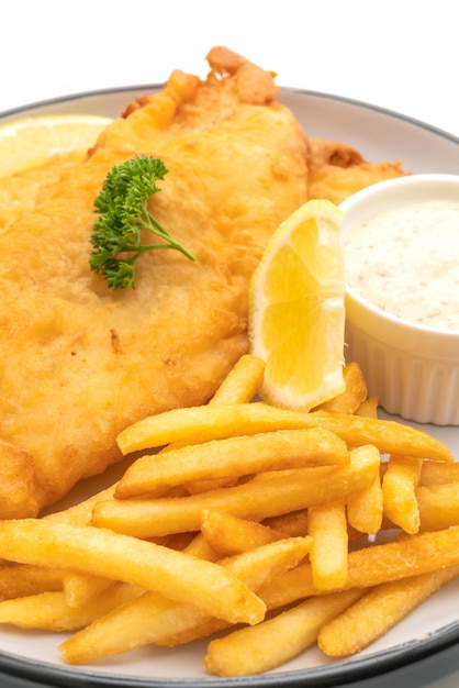 fish and chips with french fries