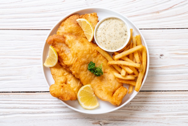 fish and chips with french fries