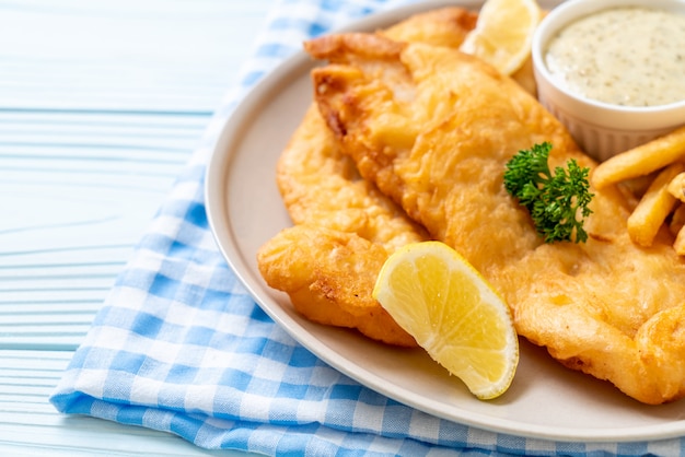 fish and chips with french fries