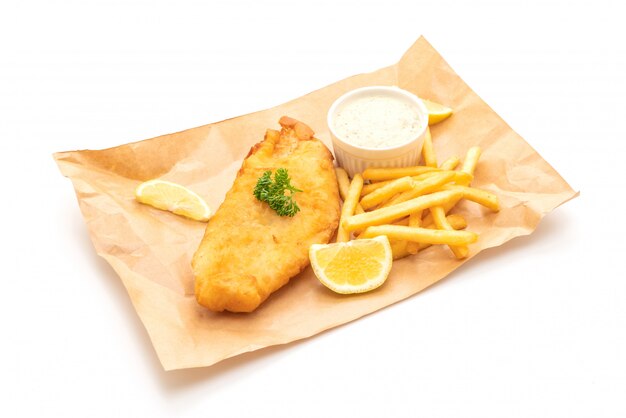 fish and chips with french fries