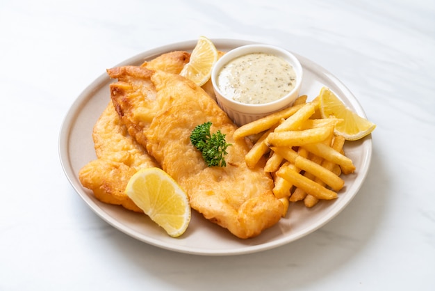 fish and chips with french fries