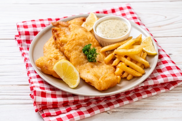 fish and chips with french fries