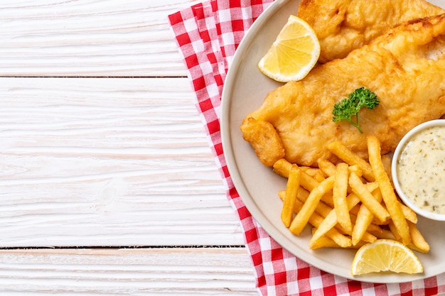 fish and chips with french fries