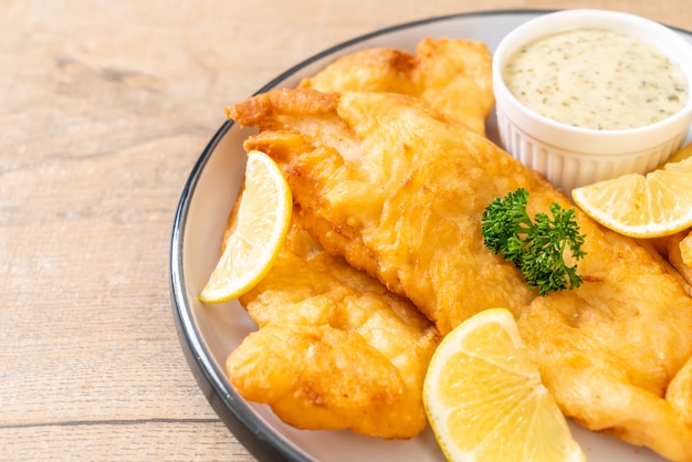 fish and chips with french fries