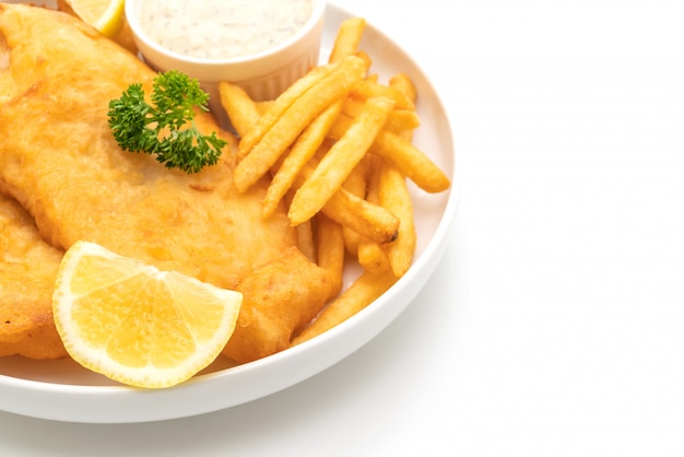 Fish and chips with french fries