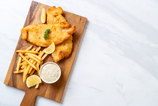 fish and chips with french fries