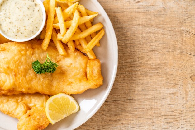 fish and chips with french fries