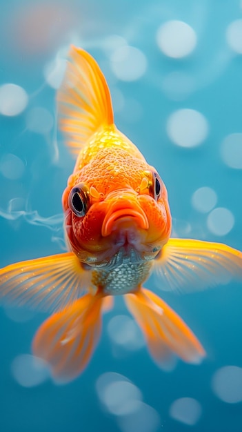 fish cigarette smoking on blue background