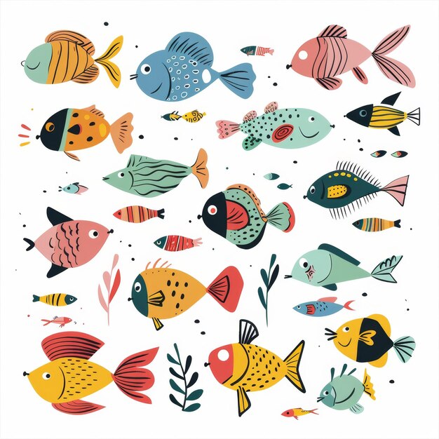 fish flat icon mackerel shape minimal fishing symbol tuna silhouette salmon sign color fish