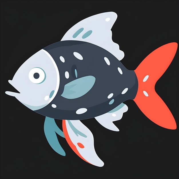 Photo fish flat icon