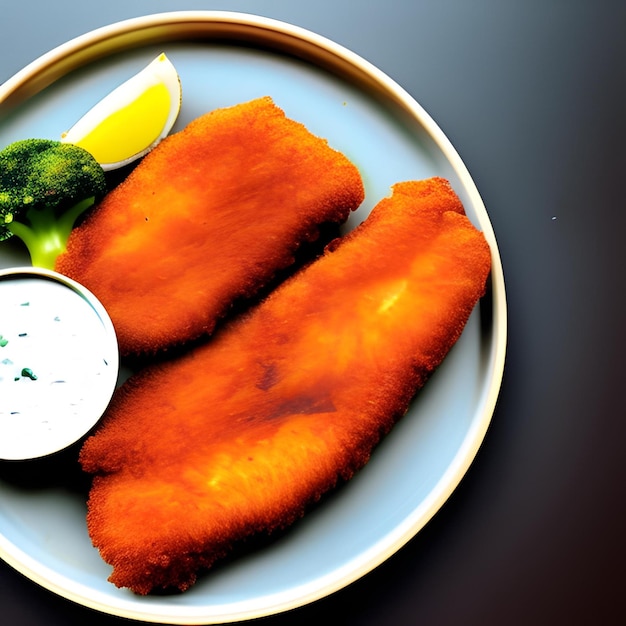 fish fry on a plate