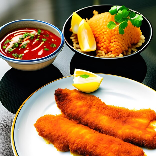 fish fry on a plate