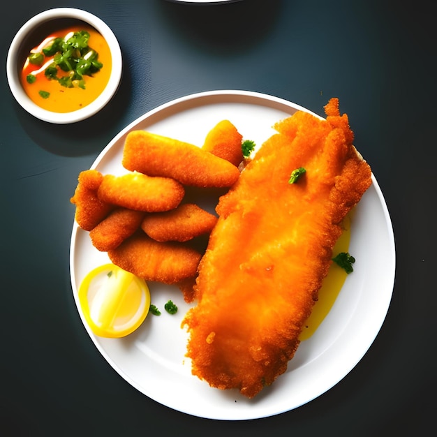 fish fry on a plate