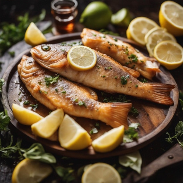 Fish fry with lemon