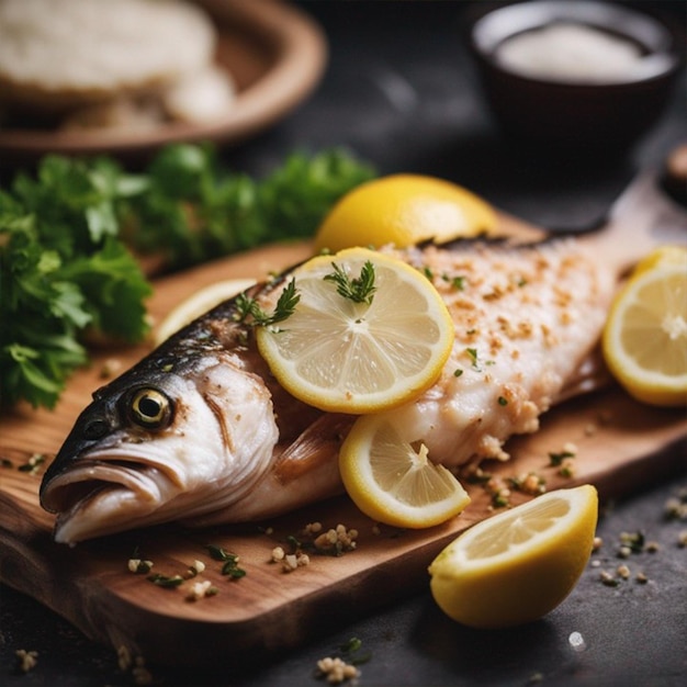 Fish fry with lemon