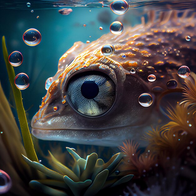 Фото Рыба в воде иллюстрации