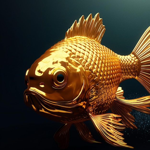 Photo fish made of gold