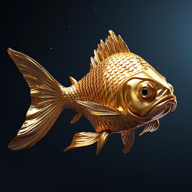 Photo fish made of gold