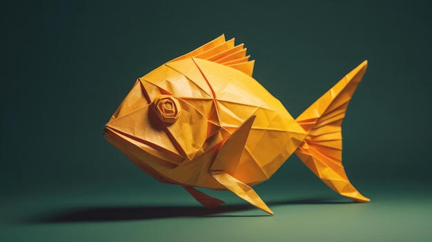 A fish made of paper that says'fish'on it