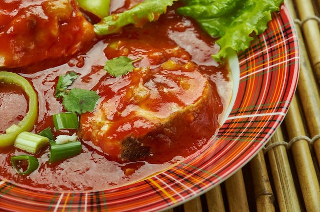 Fish Makhani , e red hued curry of butter masala or makhani.