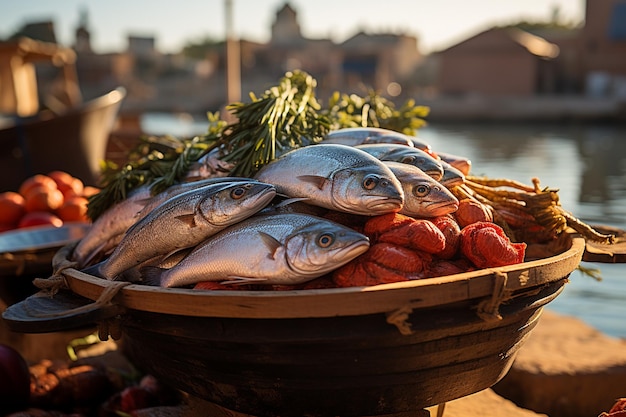 Fish market in essaouira fresh and healthy food