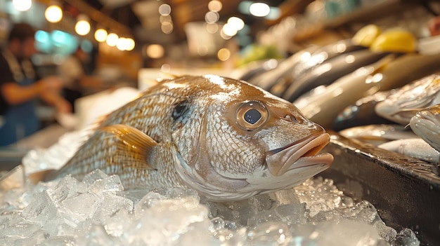 魚の市場はその日の新鮮な漁獲です