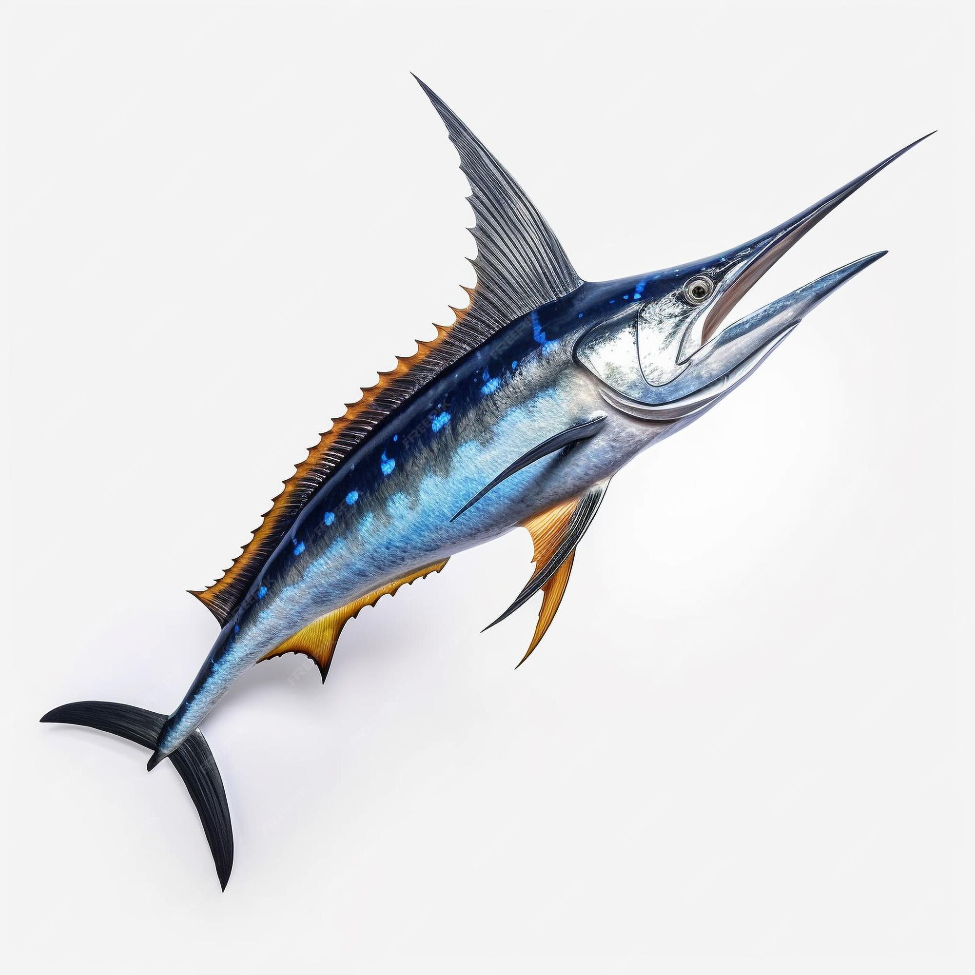 Premium Photo | Fish marlin on white background