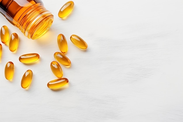 Fish oil capsules with omega 3 and vitamin generative AI