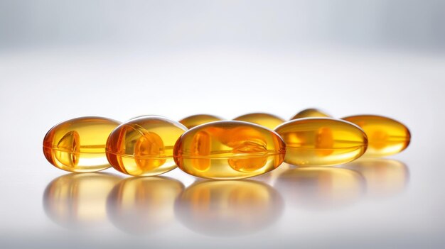 A fish oil gel capsules with omega3 and vitamin D AI generated