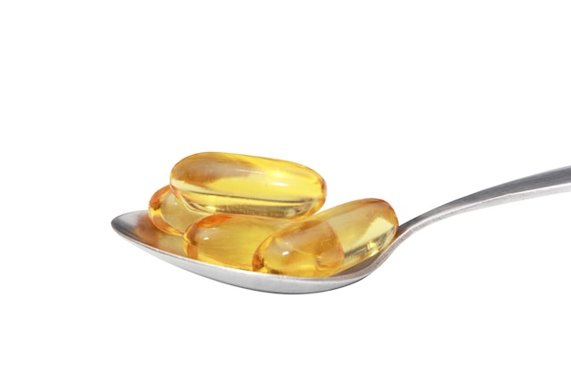 fish oil on a spoon