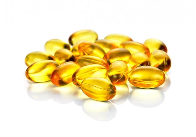 Fish oil on white 