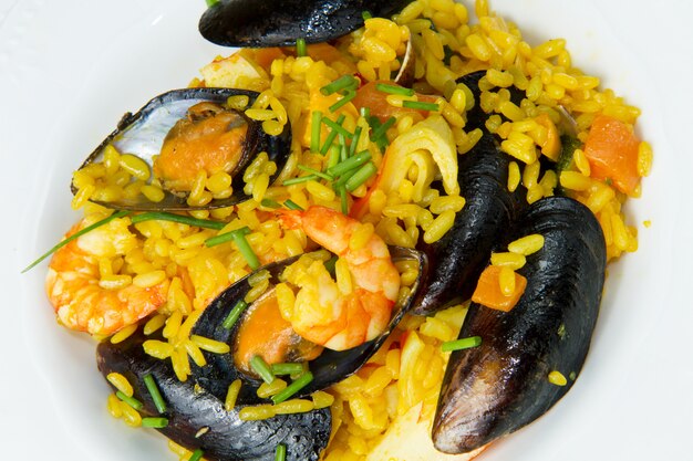 Fish paella