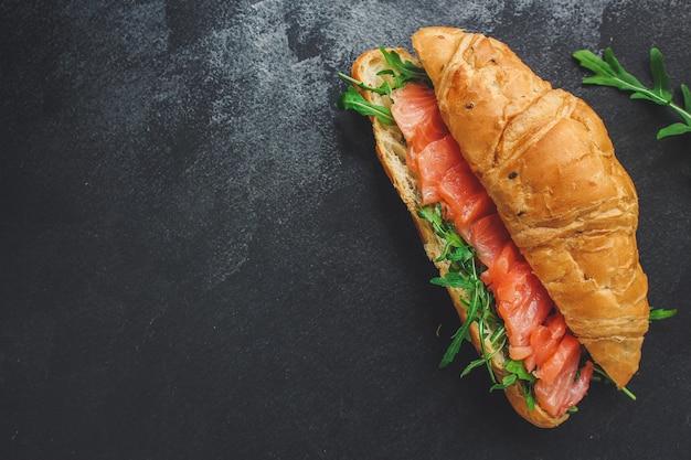 fish sandwich and greens