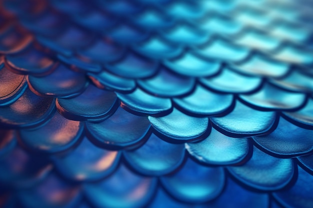 Fish scale pattern in shades of blue