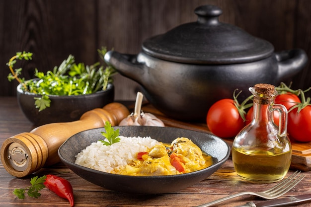 Fish stew Traditional dish in Brazil Moqueca Baiana de Peixe