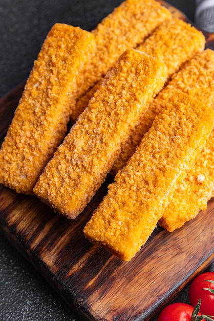 fish stick deep-fried seafood breadcrumbs fast food meal food snack on the table copy space food