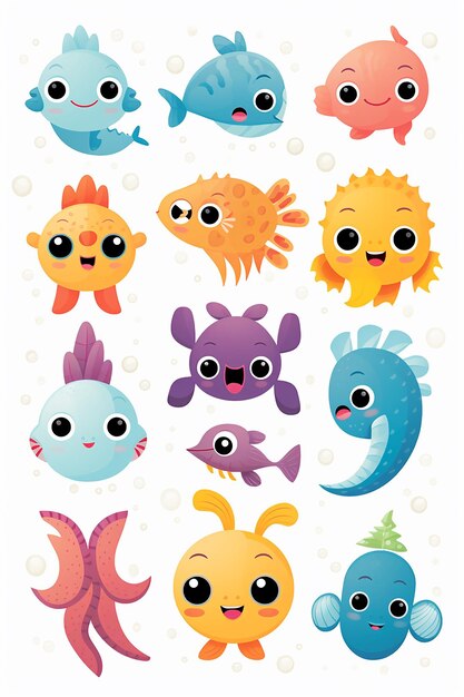 Photo fish sticker card