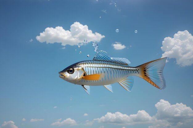 Premium AI Image | A Fish Swimming in the Air