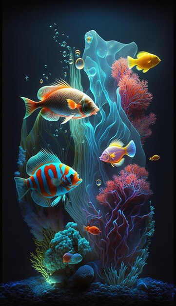 YongFoto Fish Tank Background 48x18 Inch Winter Snow Scene