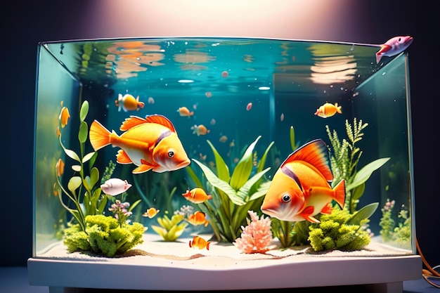 YongFoto Fish Tank Background 48x18 Inch Winter Snow Scene