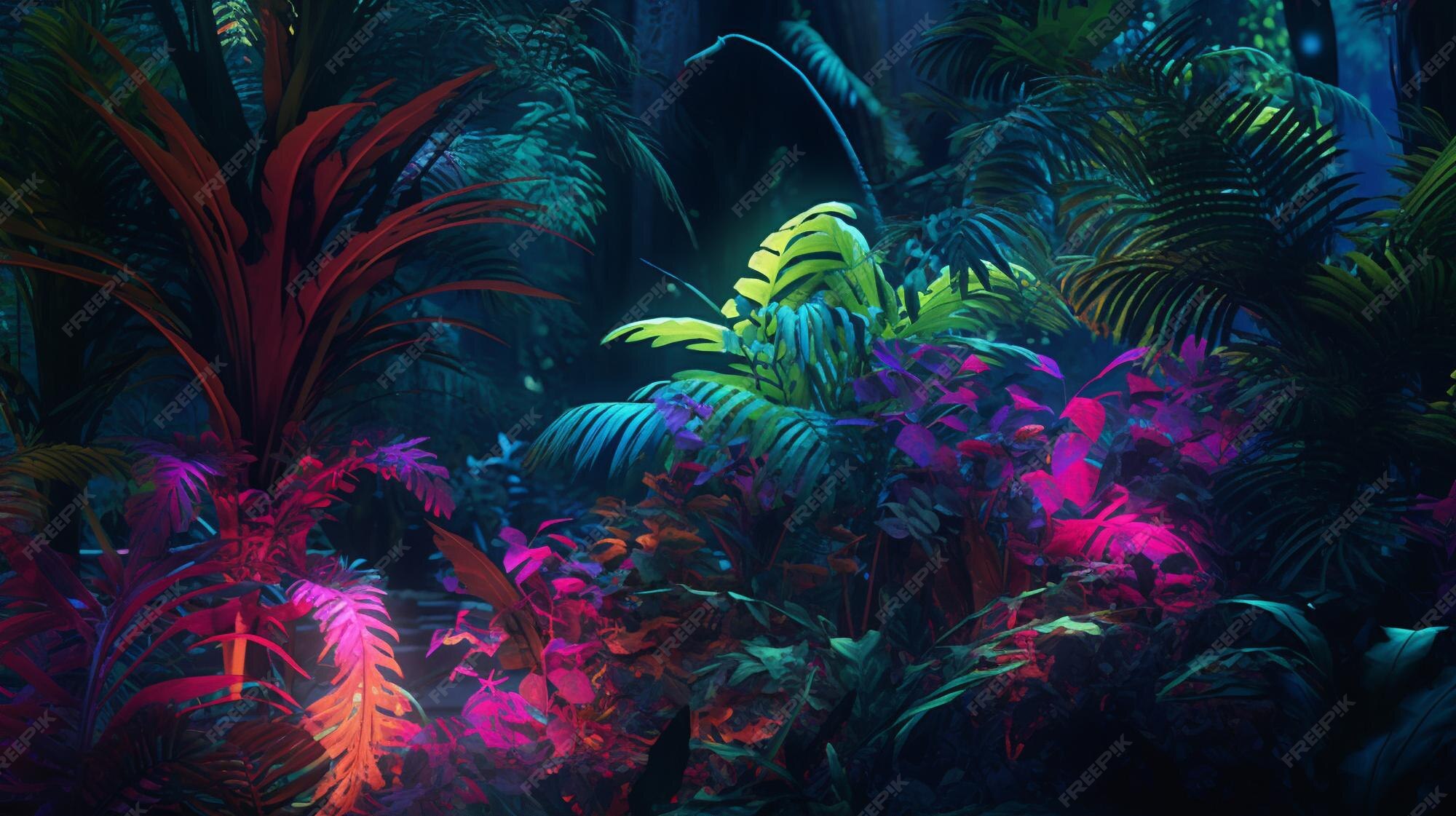 Premium Photo | A fish tank with tropical plants and a large tropical fish