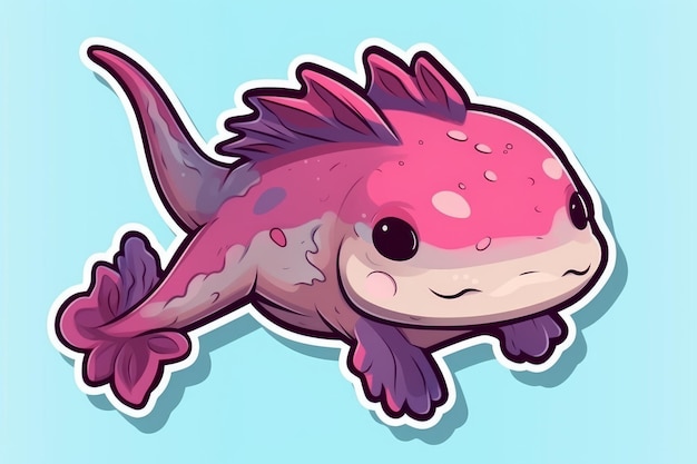 A fish that is a fish that is pink and purple.